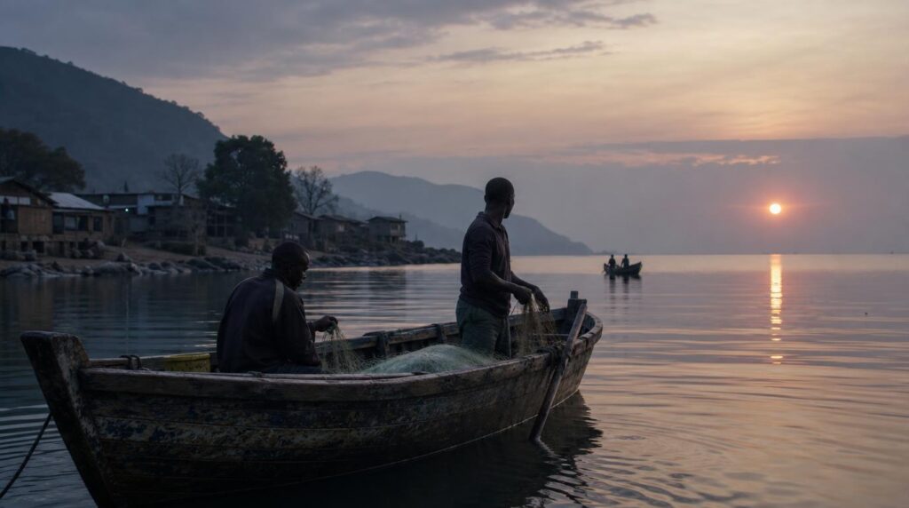 images of fisherman haunted by the terror of uncatchable gustave