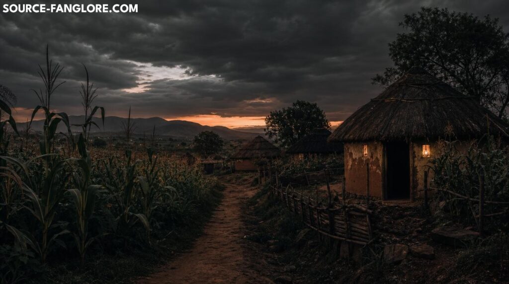 Ai generated picture of a south african village 
